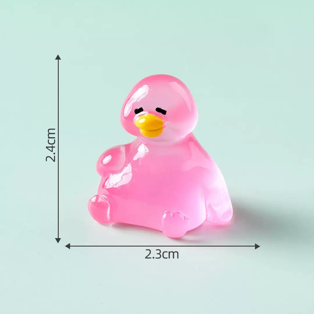 Standing pink duck resin charm size 2.4 by 2.3 cm