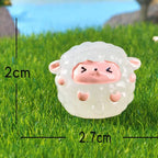 Glow in the dark cute sheep figurines product photo 5