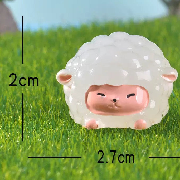 Glow in the dark cute sheep figurines product photo 8