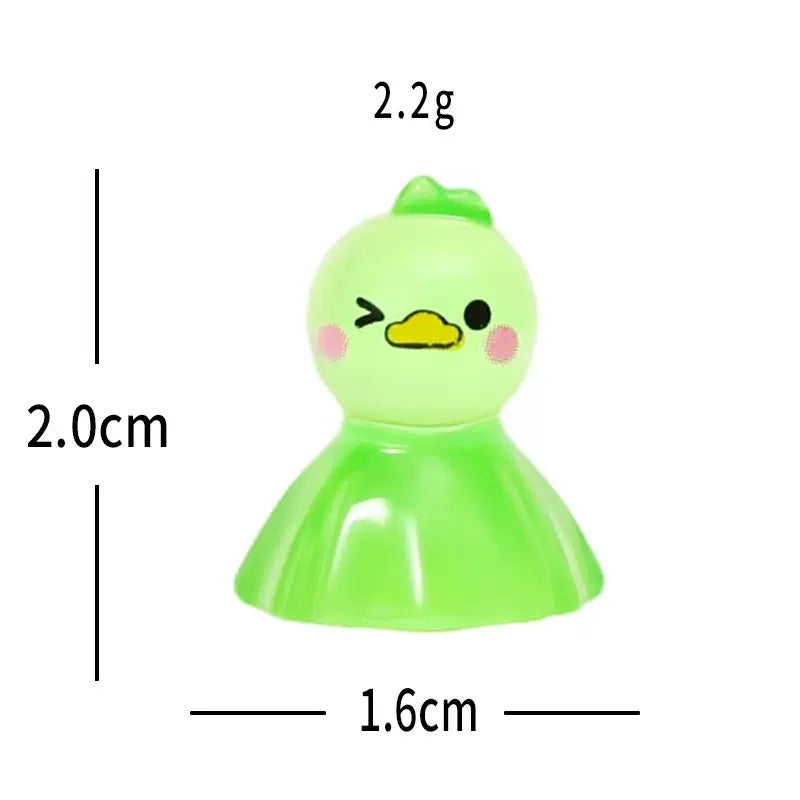 Green duck figurine size
