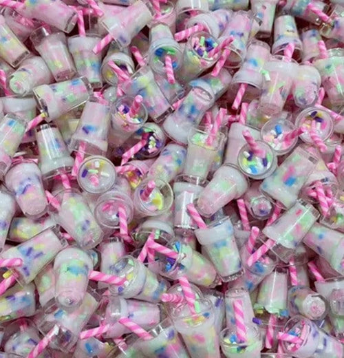 Colorful straw cream cup DIY Flatback Cabochon Scrapbook Kawaii DIY Embellishments Accessories
