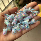 Colorful Straw Cream Cup Resin Charms | Kawaii Flatback Cabochons for DIY Crafts