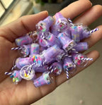 Colorful Straw Cream Cup Resin Charms | Kawaii Flatback Cabochons for DIY Crafts