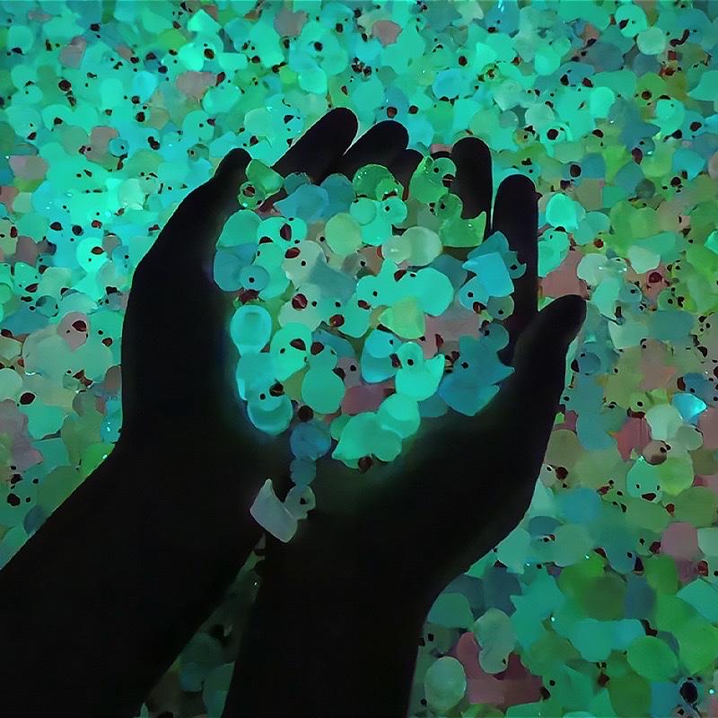 Glow in the Dark Duck Resin Charms | Kawaii Flatback Cabochons