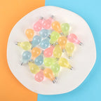 Glow in the Dark Light Bulb Resin Charm Flatback Cabochon for DIY Crafts