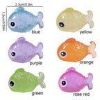 Cute mixed glow in the dark fish resin cabochons 22 by 15mm