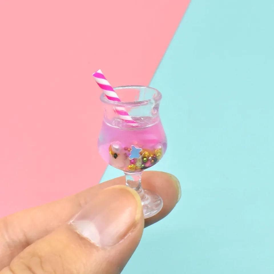 Glow in the Dark Mini Drink Cup Resin Charms luminous flatback resin cabochons for DIY crafts