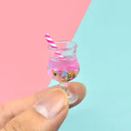 Glow in the Dark Mini Drink Cup Resin Charms luminous flatback resin cabochons for DIY crafts