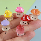 Glow in the Dark Mushroom Resin Charms luminous flatback resin cabochons for DIY crafts