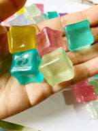 Glow in the Dark Cube Resin Charms | 18mm Flatback Cabochons