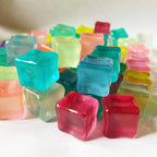 Glow in the Dark Cube Resin Charms | 18mm Flatback Cabochons
