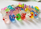 Glow in the Dark Duck Resin Charms | Kawaii Flatback Cabochons