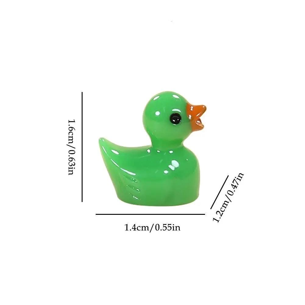 Glow in the Dark Duck Resin Charms | Kawaii Flatback Cabochons