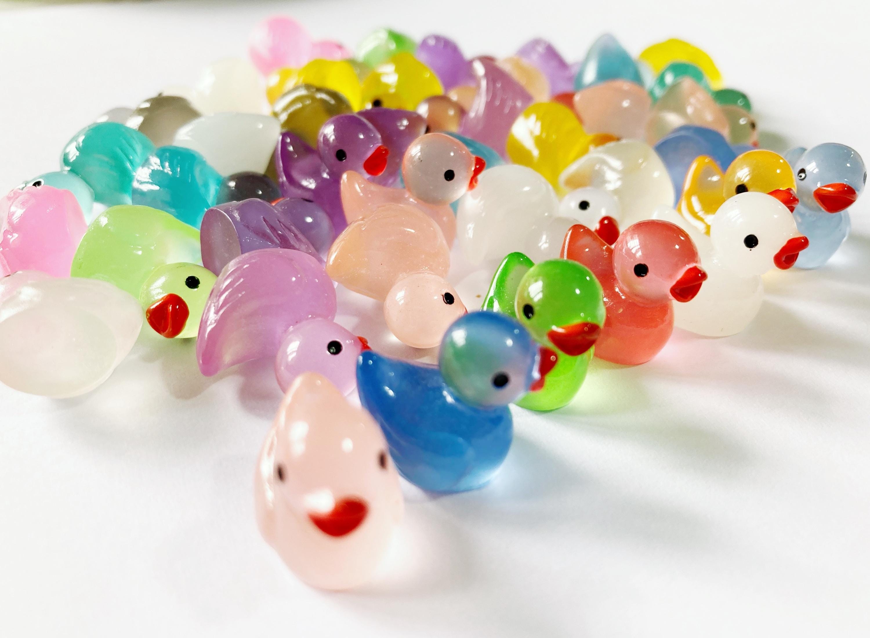 Glow in the Dark Duck Resin Charms | Kawaii Flatback Cabochons