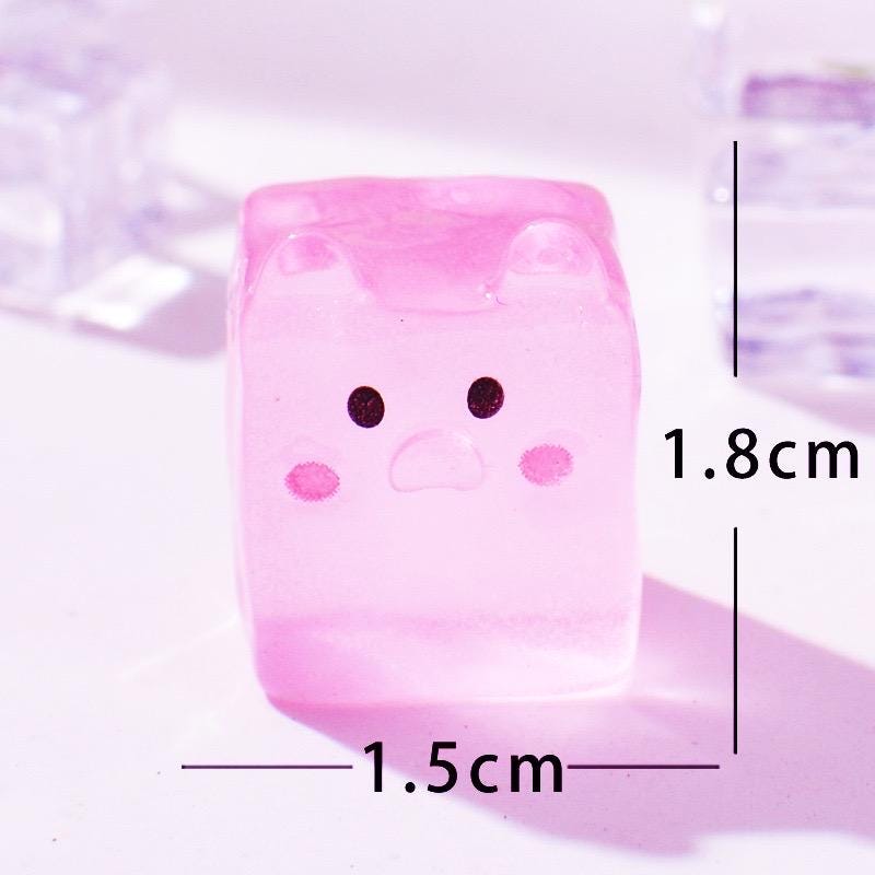 Glow in the dark kawaii resin charm cabochon for DIY crafts and decoden
