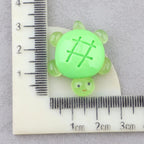 Glow in the Dark Turtle Resin Charms | Luminous Flatback Cabochons for DIY Crafts (30x30mm)