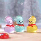 Glow in the dark snowman resin charm cabochon for DIY crafts and decoden