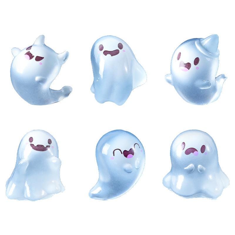 Mixed glow in the dark Halloween ghost resin cabochons 30mm
