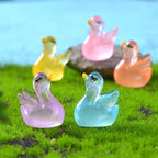 Glow in the Dark Swan Resin Charms | 22×19mm Flatback Cabochons