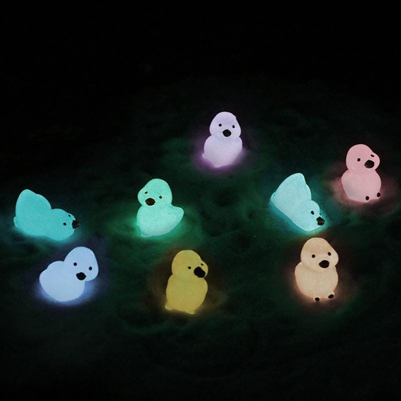 Glow in the dark mixed duck resin charm cabochon for DIY crafts and decoden