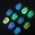 Mixed glow in the dark cartoon shoe 3D resin cabochons