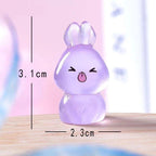 Glow in the Dark Rabbit Resin Charms luminous flatback resin cabochons for DIY crafts