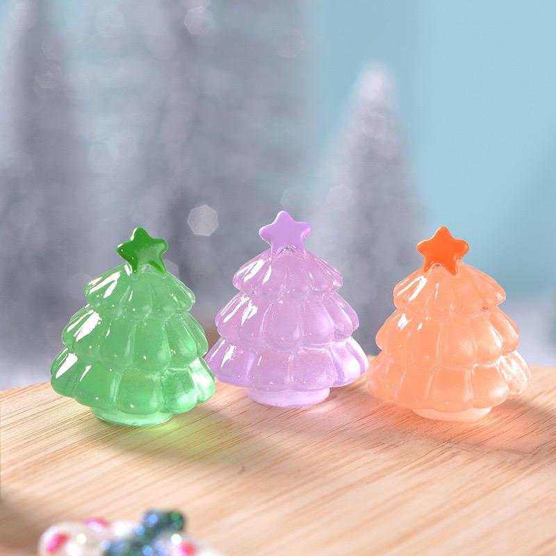 Glow in the Dark Christmas Tree Resin Charm: DIY Craft Supplies (27mm)