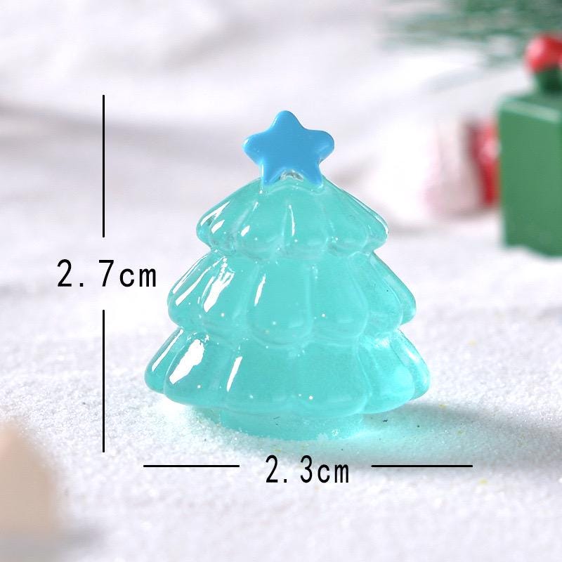 Glow in the Dark Christmas Tree Resin Charm: DIY Craft Supplies (27mm)