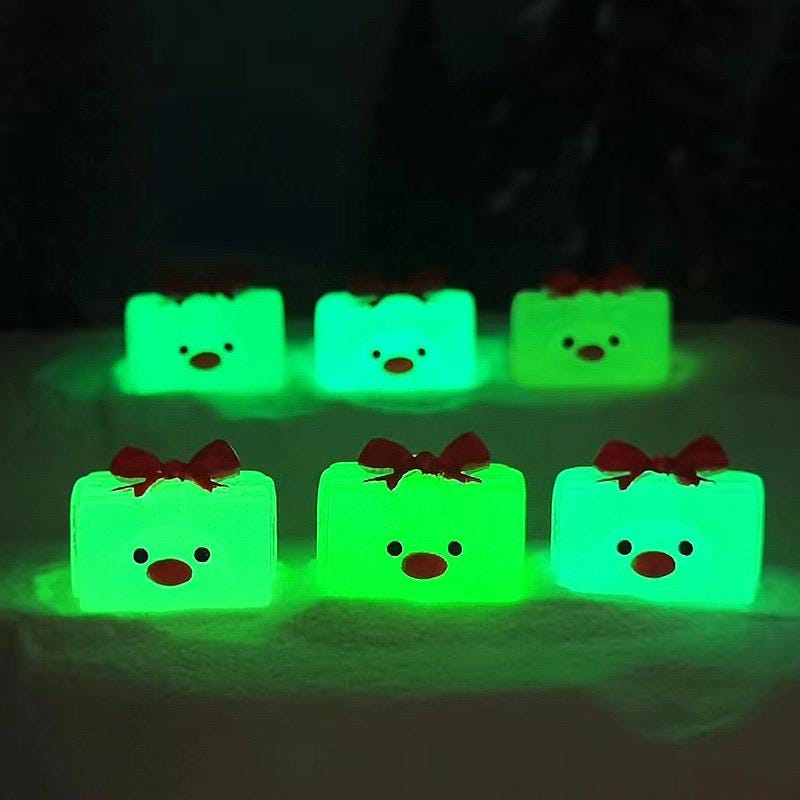 Glow in the dark duck resin charm cabochon for DIY crafts and decoden