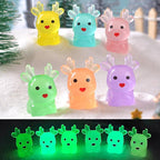 Glow in the Dark Deer Resin Charms | Luminous Christmas Flatback Cabochons for DIY Crafts (28x23mm)