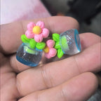Glow in the Dark Flower Potted Plant Resin Charms | Luminous Flatback Cabochons for DIY Crafts & Phone Case Decoration (30x17mm)