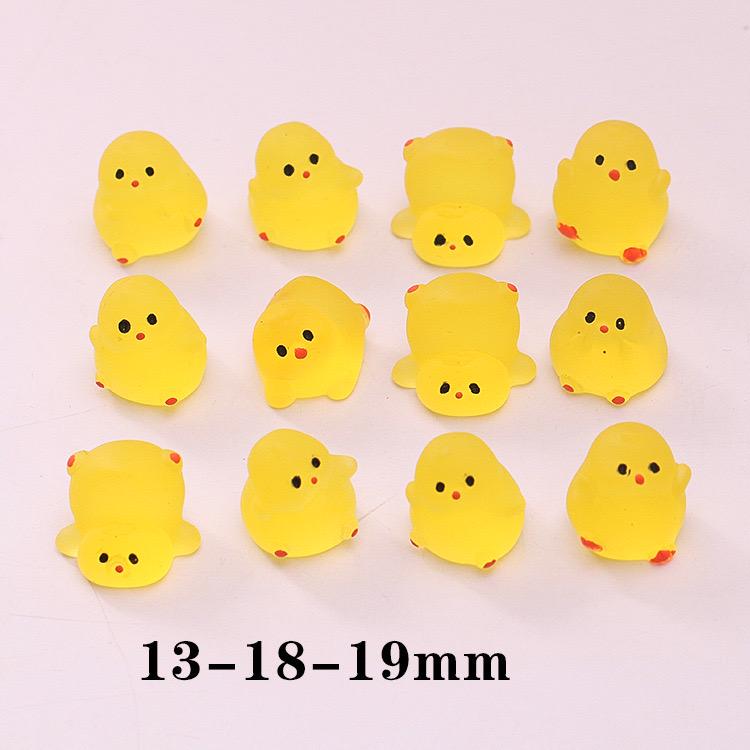 Glow in the Dark Chick Resin Charms luminous flatback resin cabochons for DIY crafts