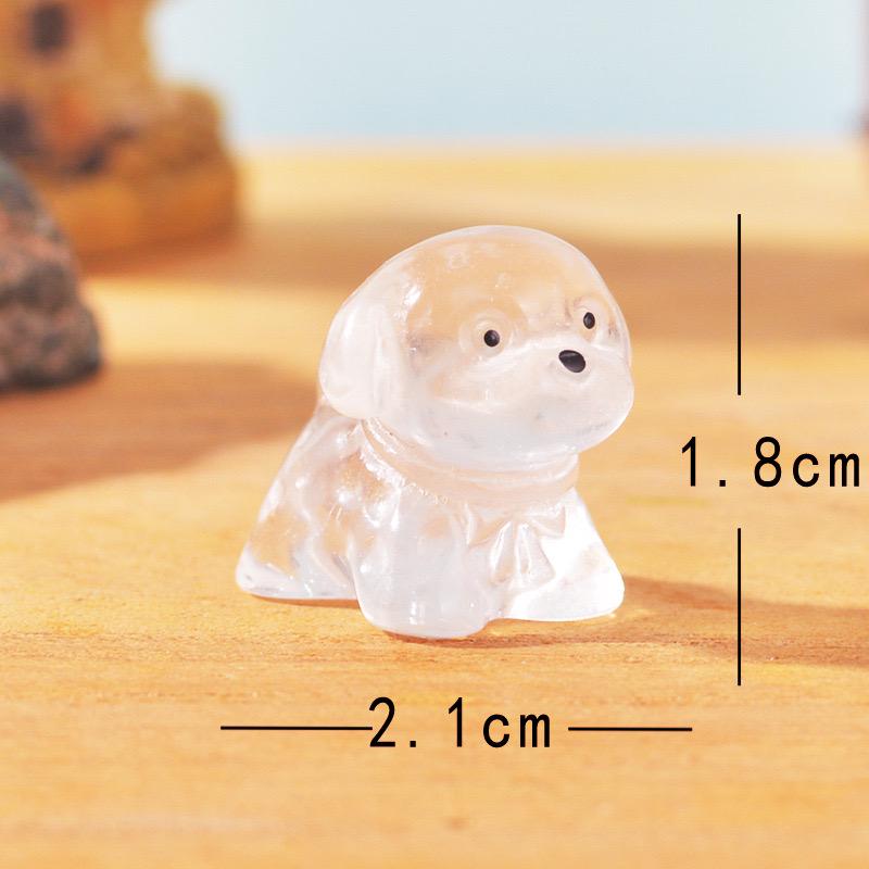 Glow in the dark dog resin charm cabochon for DIY crafts and decoden