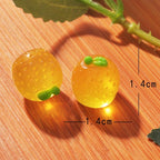 Glow in the dark fruit resin charm cabochon for DIY crafts and decoden