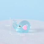 Glow in the Dark Resin Elephant Charm: DIY Craft Cabochon (15x22mm)