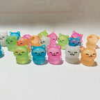 Glow in the Dark Mini Cat Resin Charms luminous flatback resin cabochons for DIY crafts