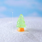 Glow in the dark christmas tree resin charm cabochon for DIY crafts and decoden