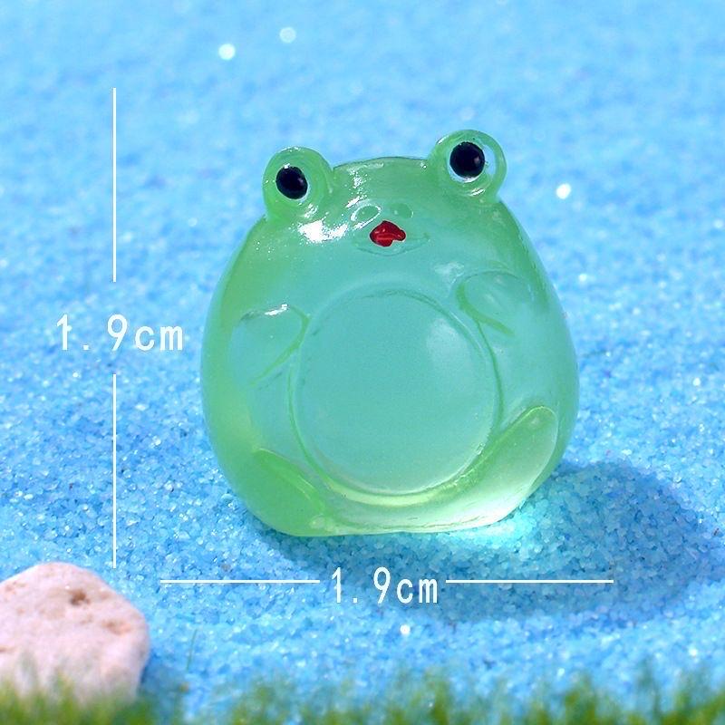 Glow in the dark frog resin charm cabochon for DIY crafts and decoden