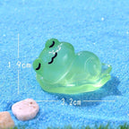 Glow in the dark frog resin charm cabochon for DIY crafts and decoden