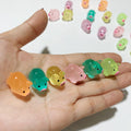 Glow in the dark pig resin charm cabochon for DIY crafts and decoden