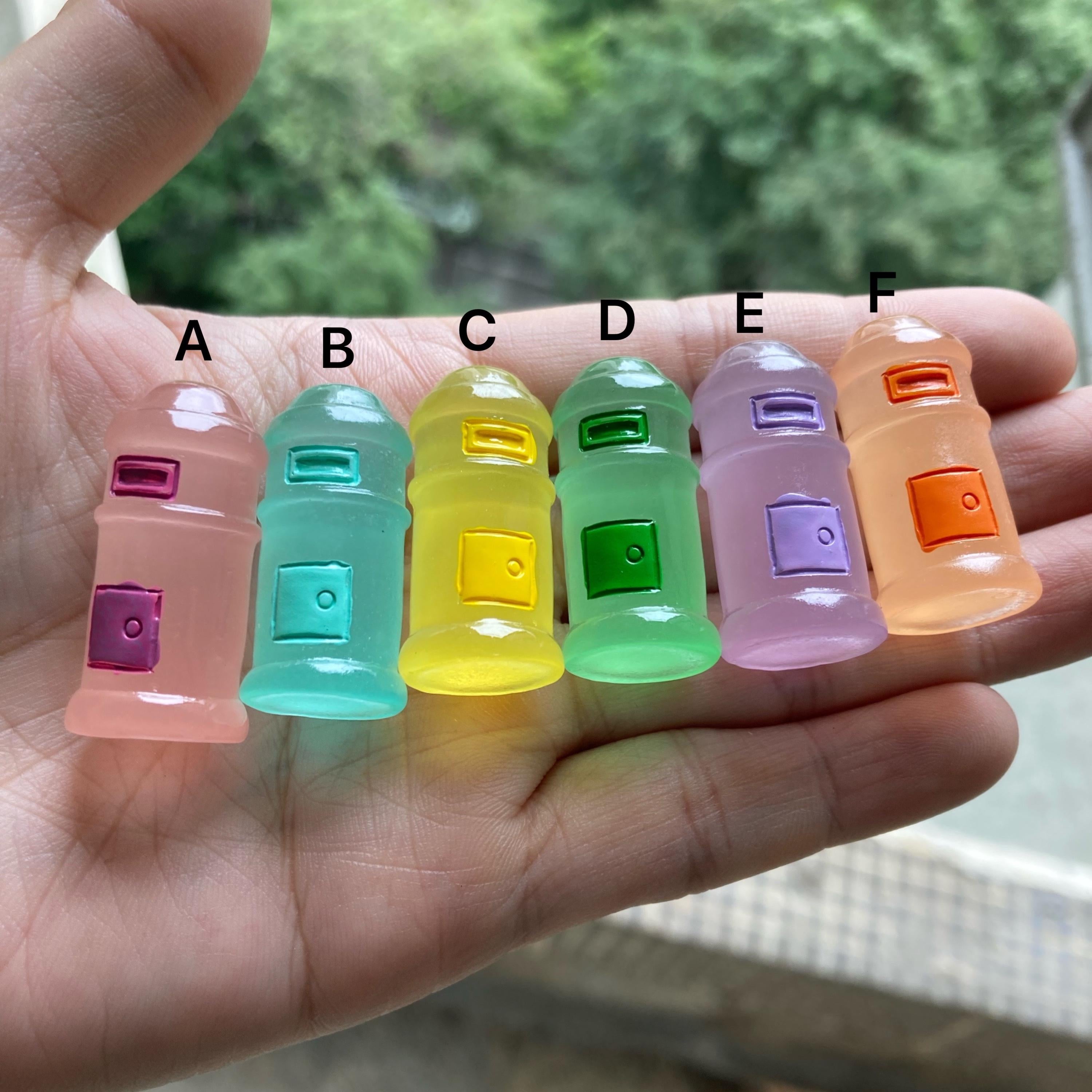 Glow in the Dark Mini Mailbox Resin Charms luminous flatback resin cabochons for DIY crafts