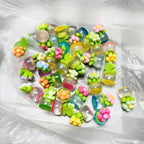 Glow in the Dark Flower Potted Plant Resin Charms | Luminous Flatback Cabochons for DIY Crafts & Phone Case Decoration (30x17mm)
