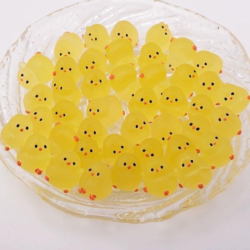 Glow in the Dark Chick Resin Charms luminous flatback resin cabochons for DIY crafts