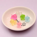 Glow in the dark dog resin charm cabochon for DIY crafts and decoden