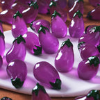 Glow in the Dark Eggplant Resin Charm luminous flatback resin cabochons for DIY crafts