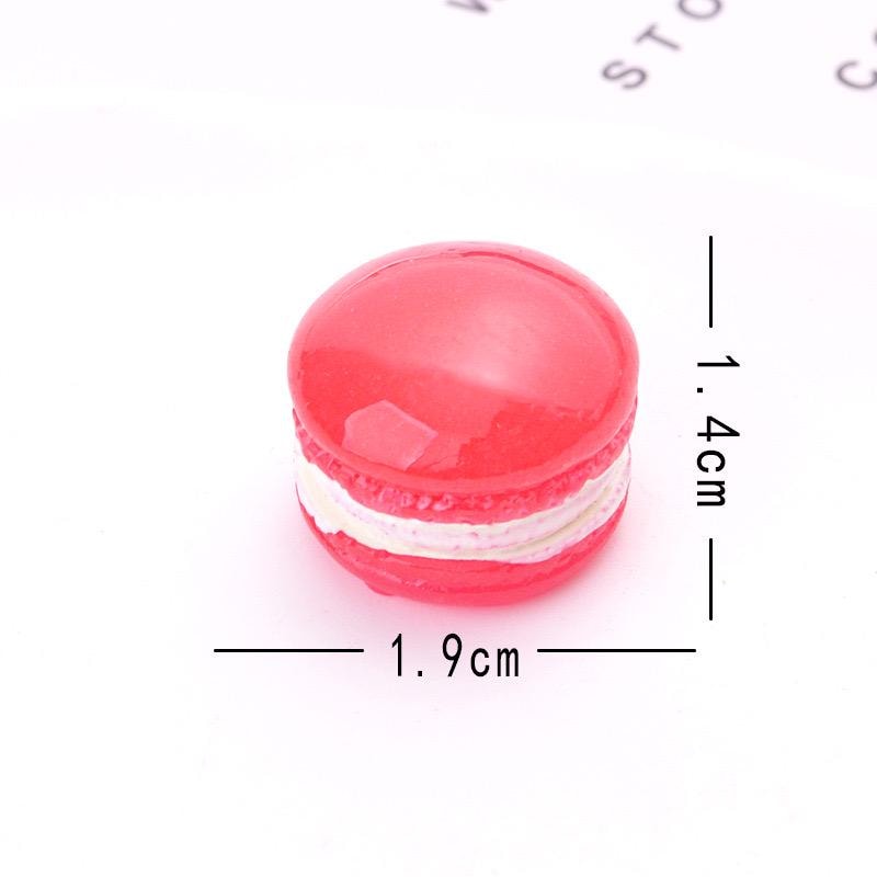 Glow in the dark macaron resin charms in assorted colors approximately 14 by 19 mm