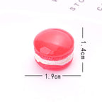 Glow in the dark macaron resin charms in assorted colors approximately 14 by 19 mm