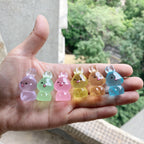 Glow in the Dark Rabbit Resin Charms luminous flatback resin cabochons for DIY crafts