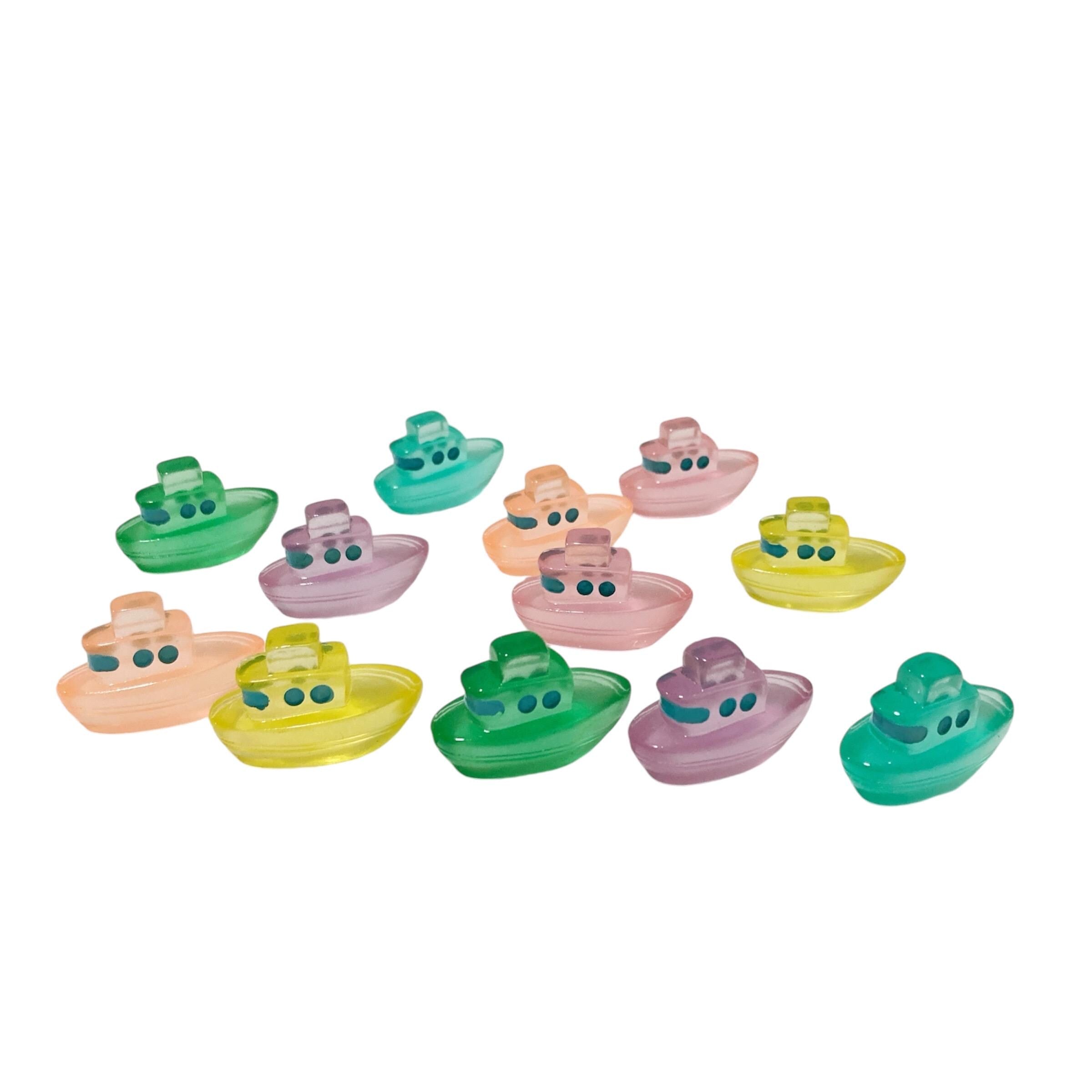 Glow in the dark boat resin charm cabochon for DIY crafts and decoden
