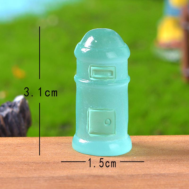 Glow in the Dark Mini Mailbox Resin Charms luminous flatback resin cabochons for DIY crafts